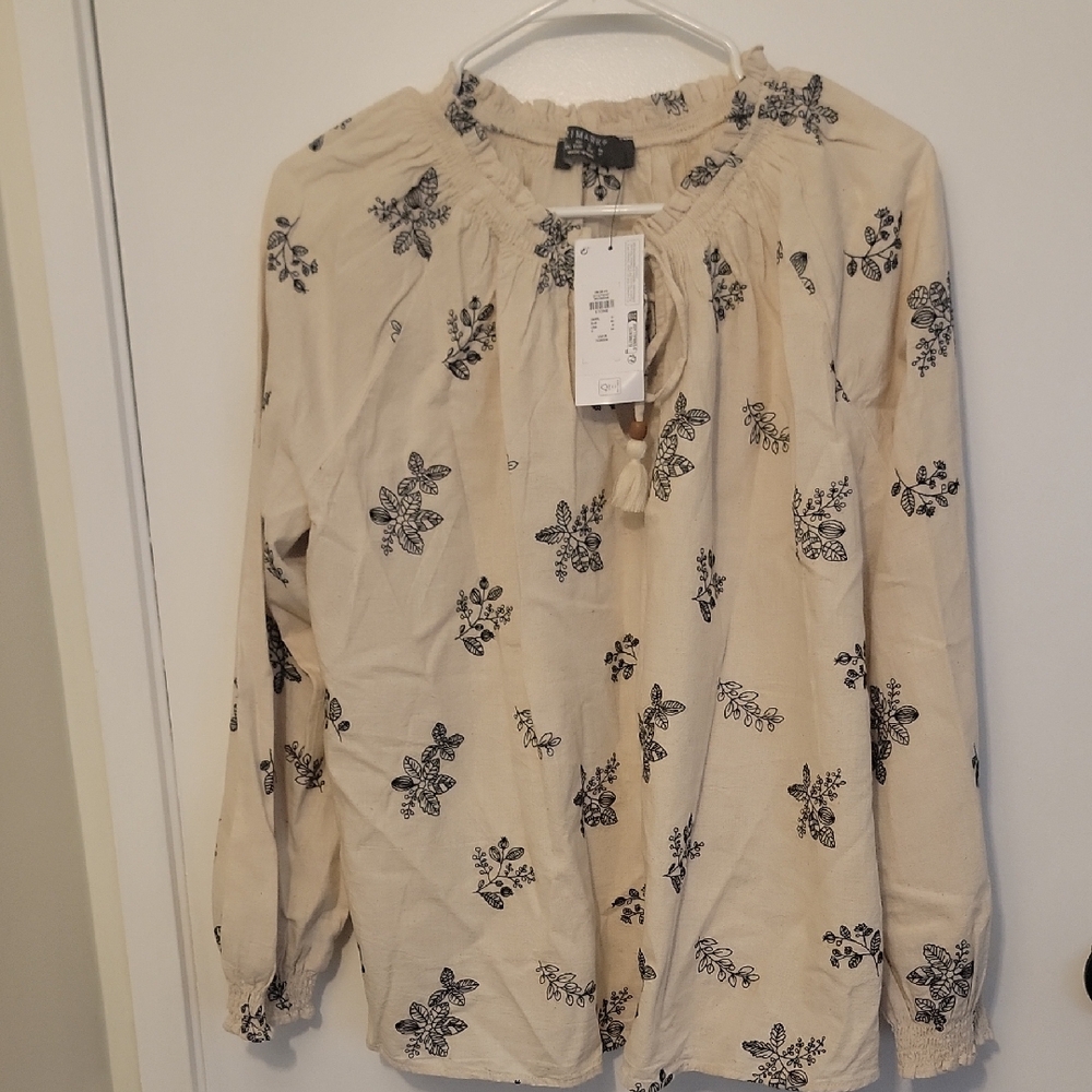Floral Beige Blouse